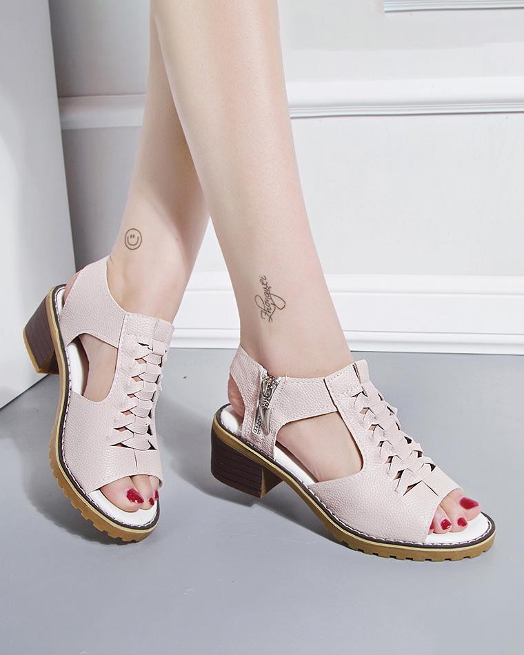 Melarey Roman Chunky Heeled Sandals