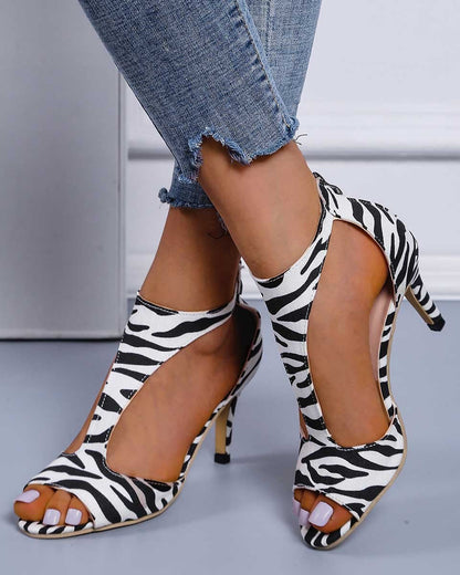 Melarey Fish Mouth Heeled Sandals