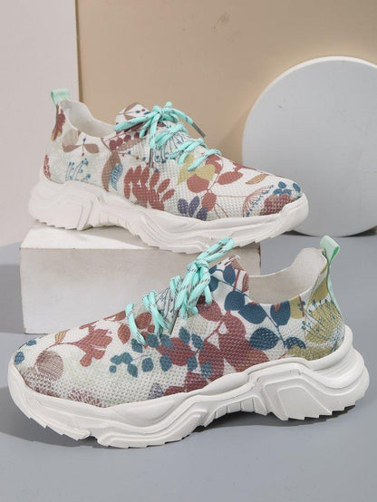 🎉Last Day 60% OFF - Floral Print Lace-up Breathable Orthopedic Sneakers- Buy 2 Free shipping
