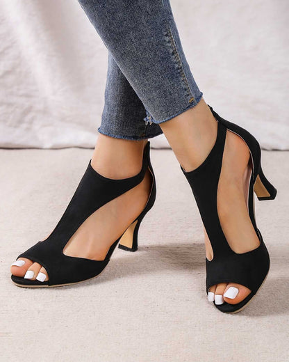 Melarey Fish Mouth Heeled Sandals