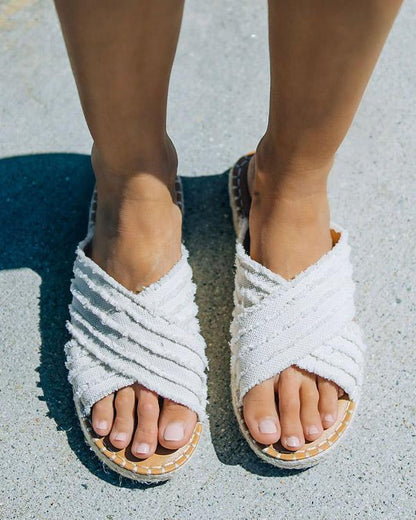 Melarey Cleo Espadrille Slides(3 Colors)